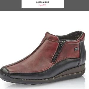 Rieker  Daphne  Leather Fleece lined Ankle Boot  Water Proof Fashion Functional